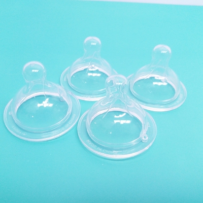 BSCI Baby Silicone Nipple Washable Clear Wide Neck Silicone Anti Colic Tits