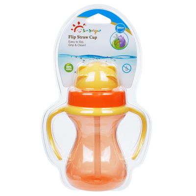 Podwójne uchwyty, bez BPA, 6 uncji 190 ml ważonego kubka ze słomką dla niemowląt