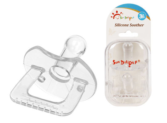 Przezroczysty silikonowy smoczek dla niemowląt bez BPA