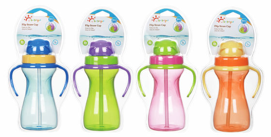 Niekapek, bez BPA, 9 uncji 290 ml ważony kubek ze słomką dla niemowląt