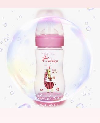 9 uncji 260 ml polipropylenowa butelka dla niemowląt z szeroką szyjką