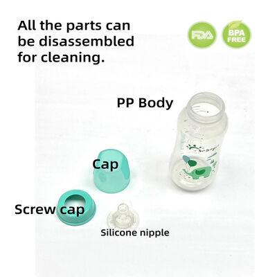 Manufactory 8oz Standard Feeding Bottle 3pcs In A Set Slow Flow Anti Colic Milk Bottle