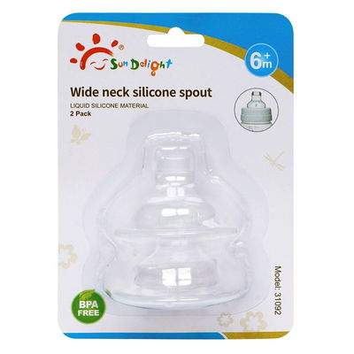 Food Grade Fast Flow, szeroka szyjka, silikonowy smoczek dla niemowląt