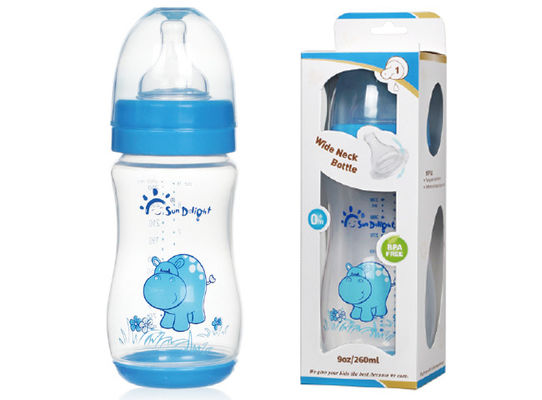 Bezzapachowe butelki dla niemowląt PP polipropylenowe z szeroką szyjką o pojemności 9 uncji 260 ml